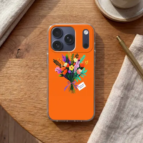 Kaartje - Boeket - Bloemen Telefoonhoesje iPhone 17 Pro klein -sfeer1