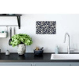 Bladvormen - Blauw - Patroon - Wit Muursticker klein 286 -keuken