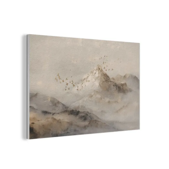 Acoustic Felt - Mountain landscape - Fog - Brush strokes