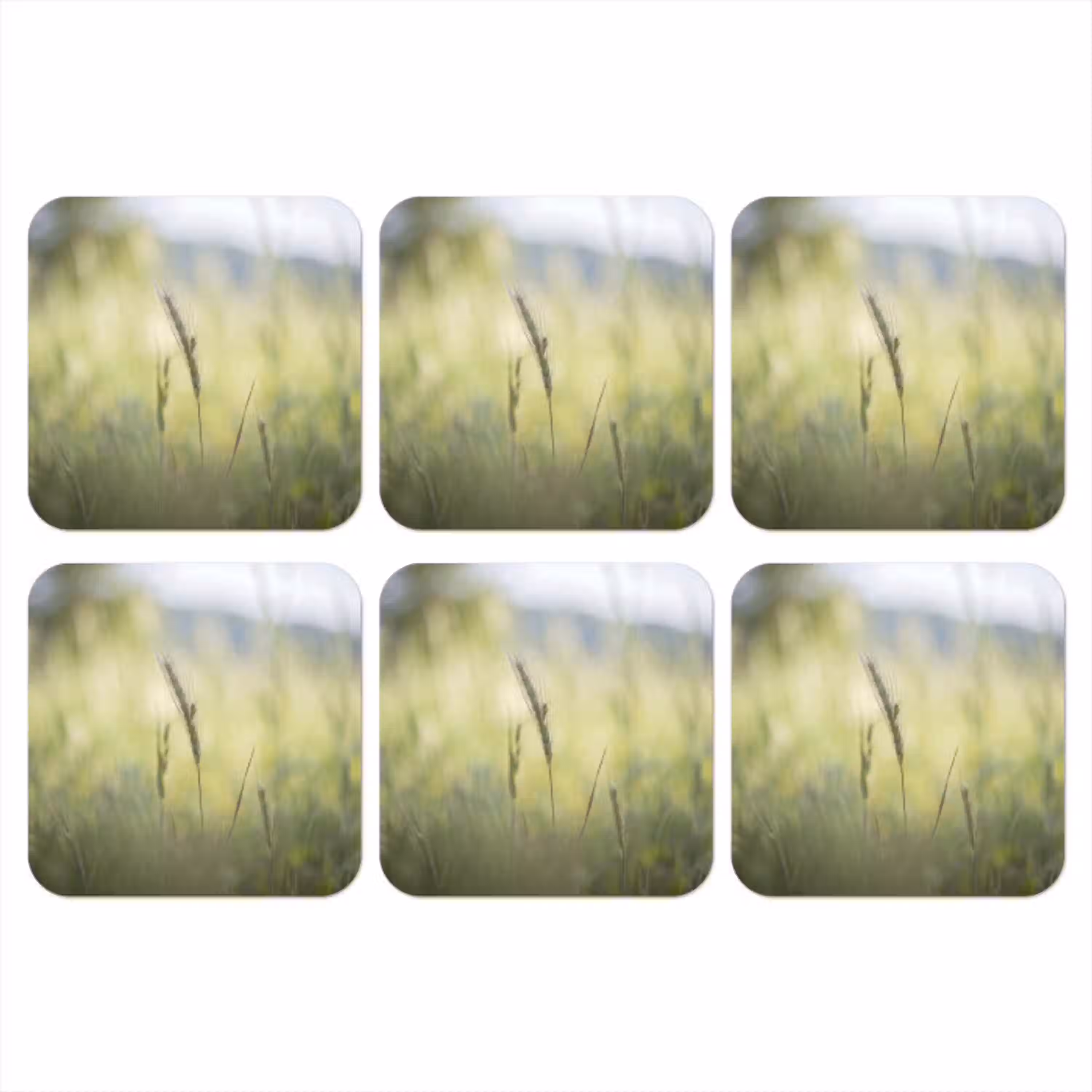 Graan - Aar - Natuur - Groen - Detail onderzetter kurk middel -3d