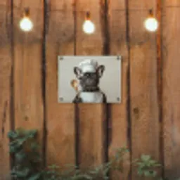 Bril - Hond - Kok tuinposter los doek klein -sfeer1