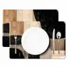 Abstract - Vlakken - Zwart - Rond Placemat vinyl groot -zzsfeer2_Kitchenyeah-website