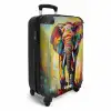 Portret van een olifant als olieverf kunstwerk NBS - Handbagage koffer - Kinderen Unisex middel -productfoto_3d