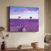 Lavendel - Natuur - Paars - Bomen - Bloemen Textielframe zwart klein -sfeer3