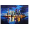 Skyline Toronto - Modern - Stadslicht - Blauw poster papier klein -3d