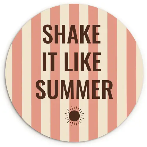 Zomer - Quote - Strepen Wandcirkel plexiglas klein -3d