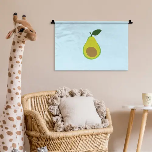 Avocado - Illustratie - Groene - Vrucht Wandkleed katoen klein -wsfeer5_kind