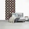 Cirkel - Retro - Kleurrijk fotobehang vinyl groot 64 -slaapkamer
