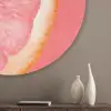 Grapefruit - Roze - Levendig Akoestische PET Vilt - Rond klein -sfeer5_closeup