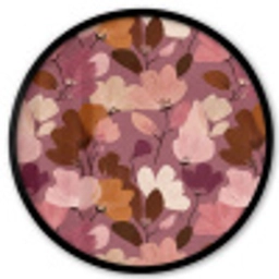 Bloem - Patroon - Roze Fotolijst rond zonder passe partout klein 856 -3d