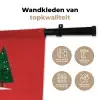 Minimalistisch - Kerstbomen - Rood - Sneeuw Wandkleed katoen klein -sfeer2