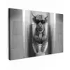 Stier - Telefoon - Toilet - Zwart - Wit canvas 2cm klein -z3d