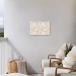 Lichtbeige - Goudbruine Nerven - Marmer Tuinposter op houten frame 2 cm dik klein 845 -sfeer1