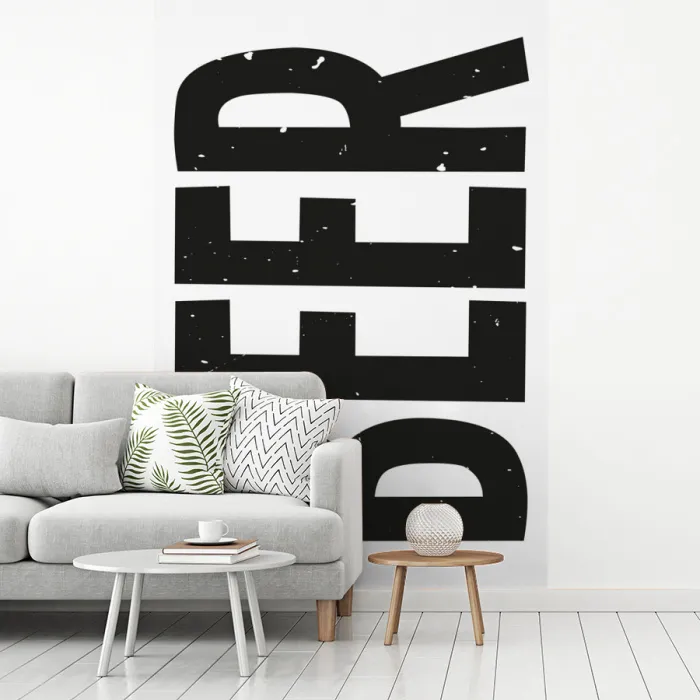 Bier - Japandi - Decoratie - Zwart fotobehang vinyl groot -woonkamer