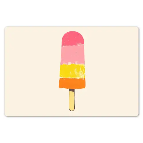 Waterijsje - Retro - Stokje - Roze Placemat vinyl groot -zzsfeer1_Kitchenyeah-website