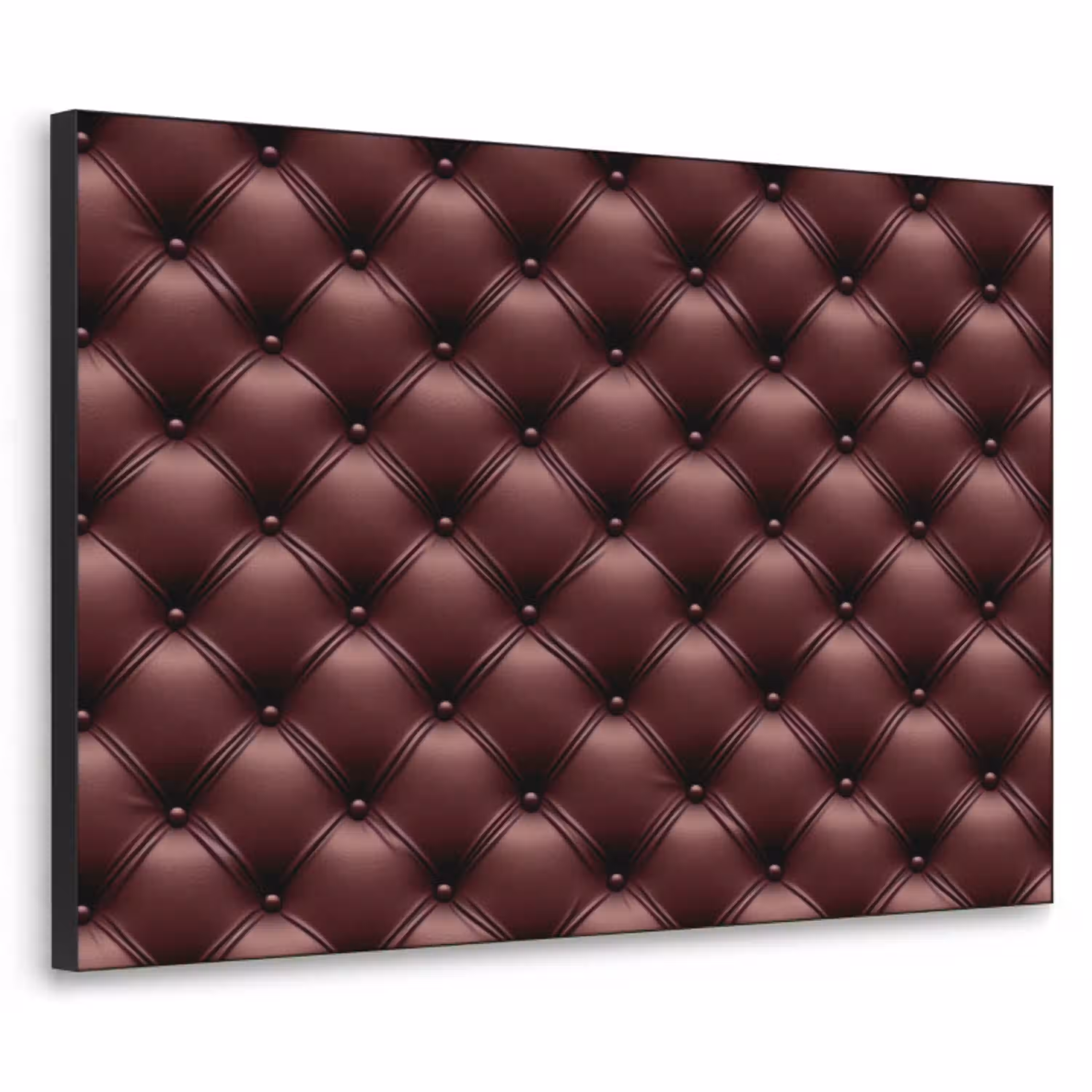 Leer - Patroon - Bordeaux Textielframe zwart klein 947 -3d