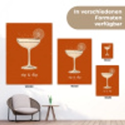 Cocktail - Oranje - Zomer - Quote tuinposter los doek klein -Xsfeer9_DE