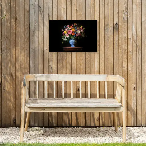 Kleur - Vaas - Bloemen - Boeket Tuinposter op houten frame 2 cm dik klein -sfeer4