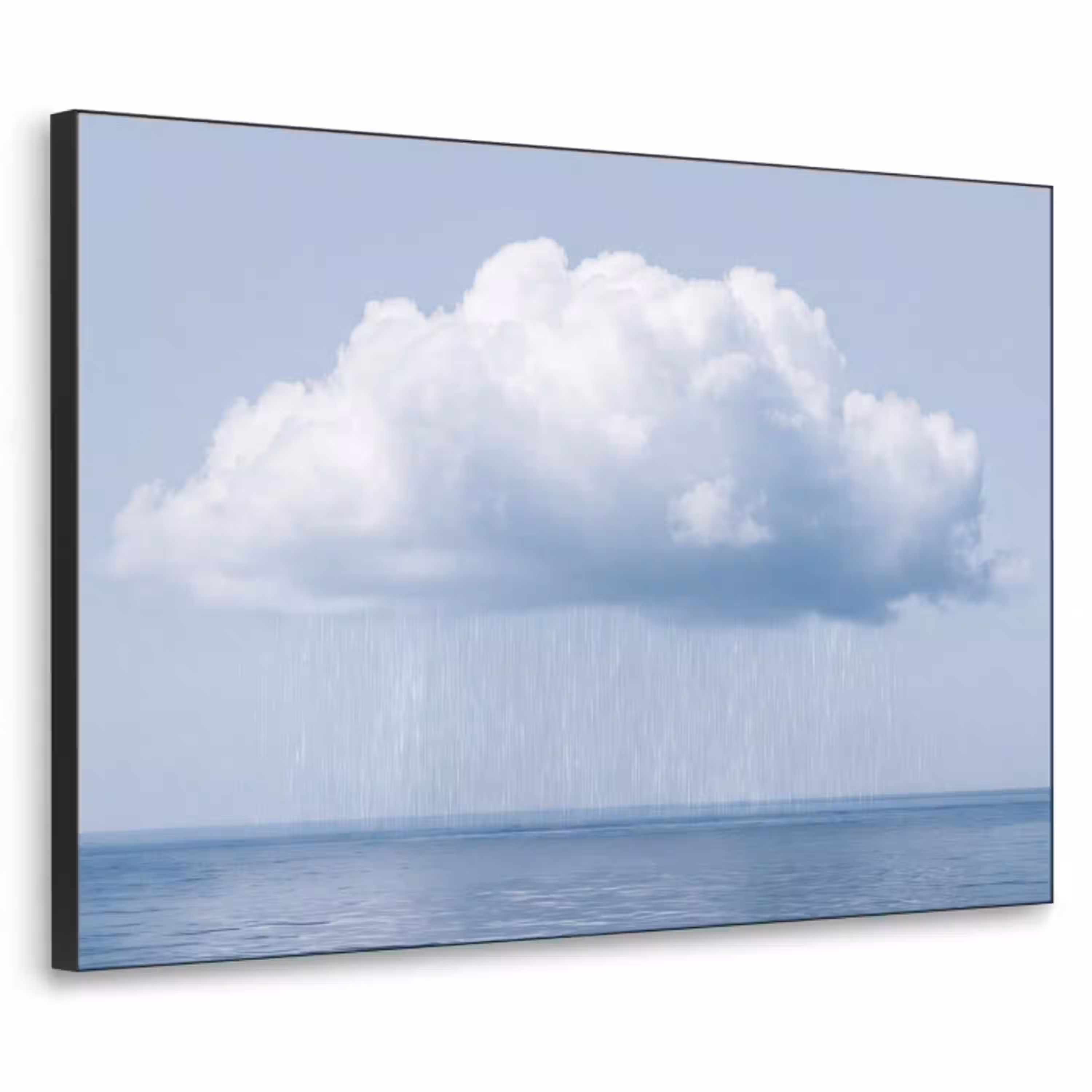 Wolk - Regen - Natuur Textielframe zwart klein -3d
