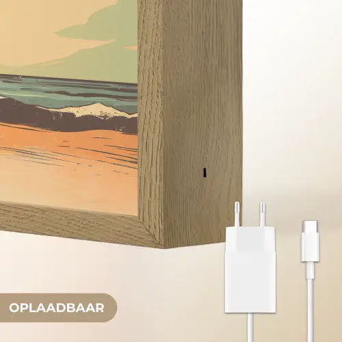 Bierfles - Zonsondergang - Palmbomen - Zee Light Box met batterij (Wandlamp) middel -USP_websiteoplaadbaarNL