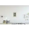 Groen - Vogel  - Bloemen textielposter latten blank klein -kinderkamer