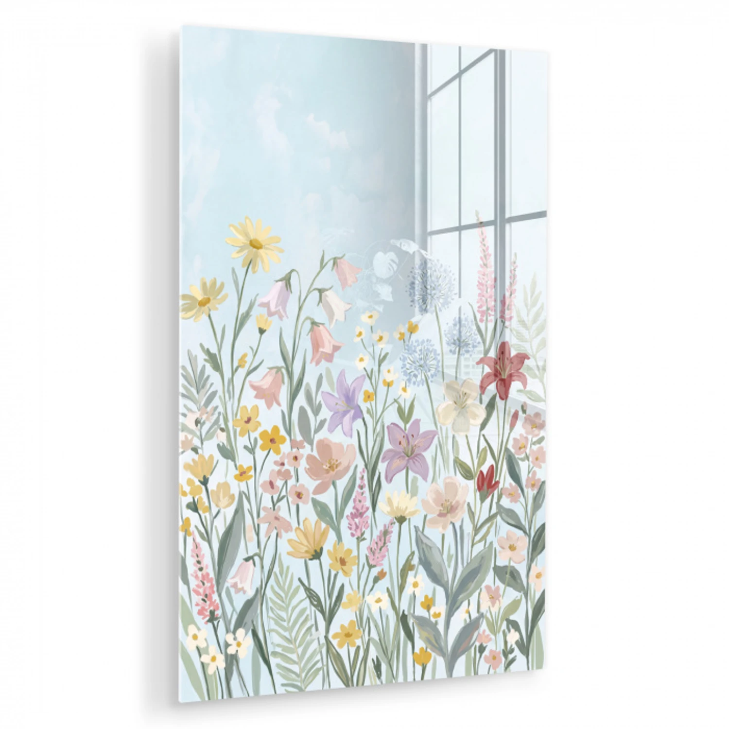 Weidebloemen - Illustratie - Kleurrijk plexiglas 5mm klein -zzzproduct_nieuw