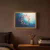 Zee - Vissen - Kleurrijk - Dynamisch Light Box met batterij (Wandlamp) middel -sfeer4