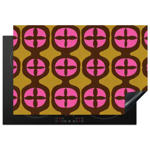 Modern - Patroon - Roze Inductie beschermer vinyl 3mm klein 276 -3d
