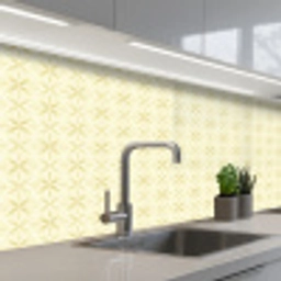 Patroon - Subtiel - Geel keuken achterwand 2 middel 871 -3d_schuin