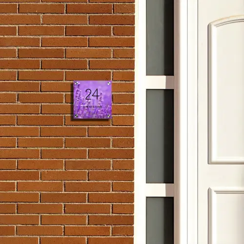 Lavendel - Klassiek Naambord Vierkant klein -sfeer3-XS