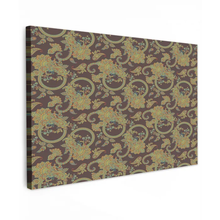 Bruin - Groen - Bloemen Tuinposter op houten frame 2 cm dik klein 845 -3d