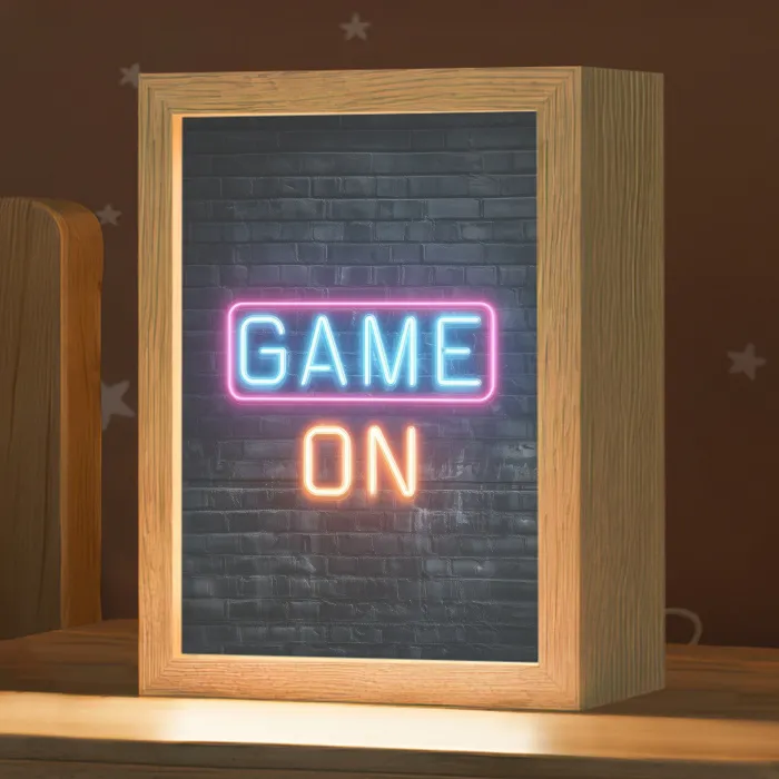 Game on - Neon - Muur Light Box met kabel klein -zzz_3d_website
