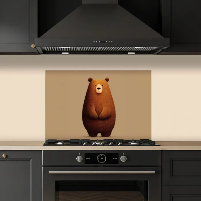 Beer - Minimalistisch - Bruin keuken achterwand spatscherm klein -sfeer1
