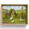 Ezels - Ganzen - Kleurrijk Dienblad Rechthoek middel -z3d_shopping