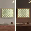 Patroon - Retro - Groen Light Box met batterij (Wandlamp) middel 907 -sfeer3