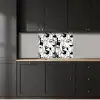 Lijnen - Gezichten - Zwart - Wit keuken achterwand 2 middel 865 -sfeer1
