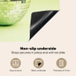 Groen - Disco - Decoratie - Appel Inductie beschermer vinyl 3mm middel -vsfeer4_ENG
