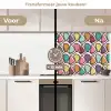 Patroon - Ovaal - Pastel keuken achterwand 2 middel 871 -voor-na2_NL