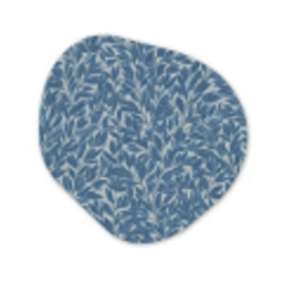 Bladeren - Klassiek - Patroon - Donkerblauw - Vintage Wandcirkel Organisch Forex 3mm klein 629 -3d