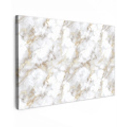 Gouden aders - Marmer - Wit canvas 2cm klein 34 -z3d