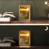 Zon - Strand - Duin - Horizon - Gras - Pad - Oranje Light Box met kabel (Tafellamp) klein -sfeer3