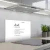 Spreuken - Papa definitie - Quotes - Dad keuken achterwand spatscherm klein -3d_schuin