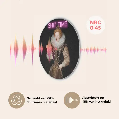 Portret - Humor - Neon Akoestische PET Vilt - Rond klein -USP_NL