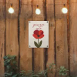Klaproos - Bloem - Rood - Valentijn tuinposter los doek klein -sfeer1
