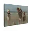Kinderen der zee - Schilderij van Jozef Israëls canvas 2cm klein -z3d
