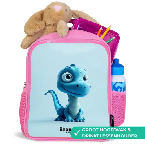 Blije Bronto Kinderrugzak - Roze middel -inhoud_NL