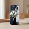 Bloemen - Wit - Vaas - Abstract Telefoonhoesje iPhone 17 Pro klein -sfeer2