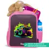 Neon Wheels Kinderrugzak - Roze middel -inhoud_NL