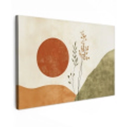 Zon - Abstract - Takken - Oranje Tuinposter op houten frame 2 cm dik klein -3d