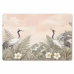 Kraanvogels - Natuur - Roze Placemat vinyl groot -zzsfeer1_Kitchenyeah-website